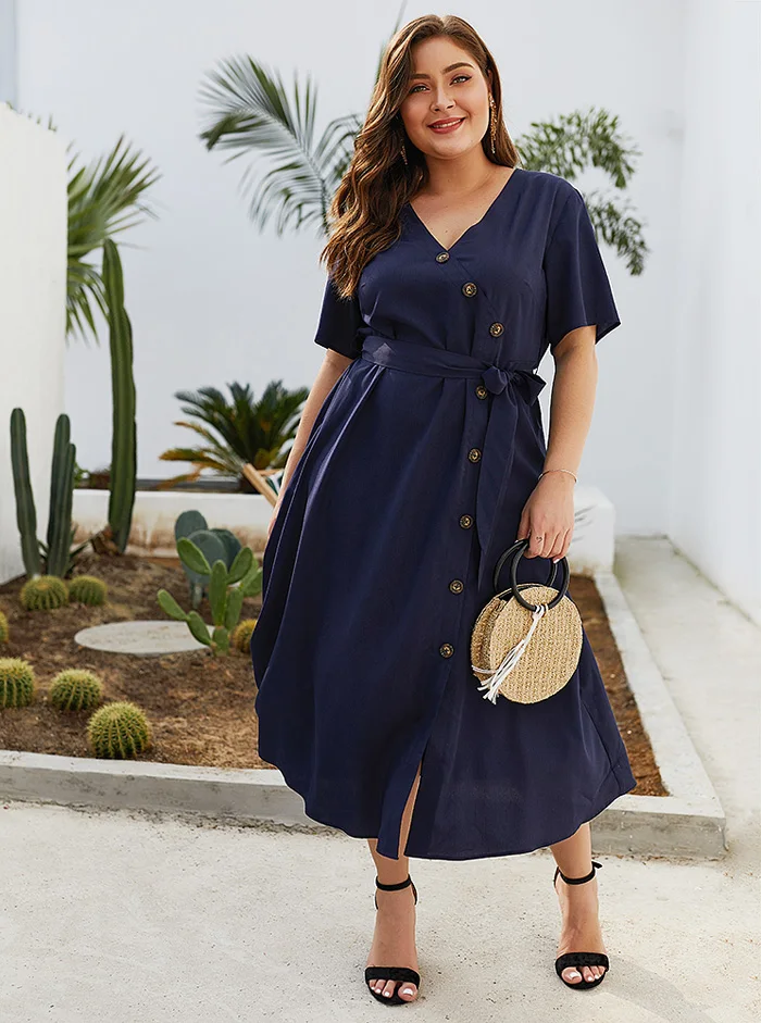 dark blue summer dress