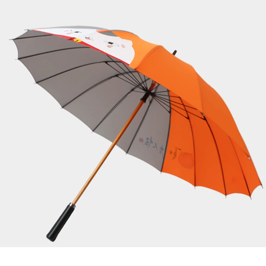 Creative Straight Handle Art Umbrella Female Sun Shade Umbrella Pocket