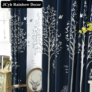 

Flax blackout Curtains For Living Room Modern Printed Organza Window Curtains Tulle Blind And Voile Cortinas Cortinas Blackout