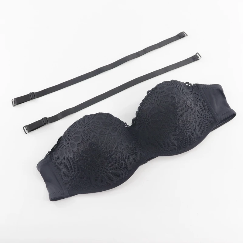 

Strapless Invisible Padded Bras Bralette Women Lace Push Up Bra Sexy Half Cup Underwear Intimates
