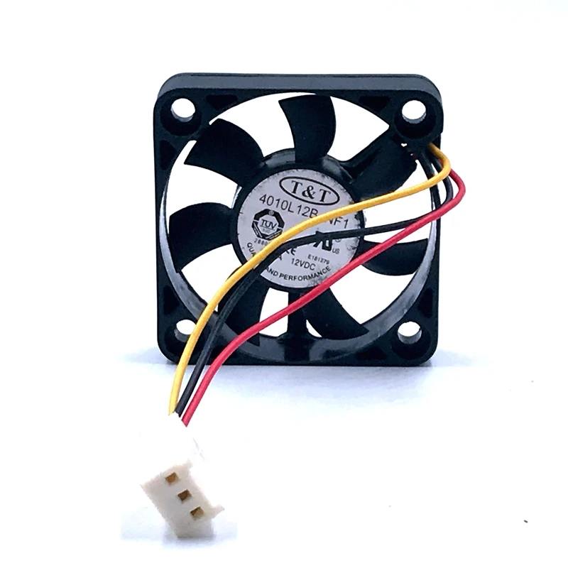 10 шт. 40 мм вентилятор для T & 4010L12B NF1 DC12V 0.14A dual ball 4010 40x40x10 5600 об/мин 3 контактный