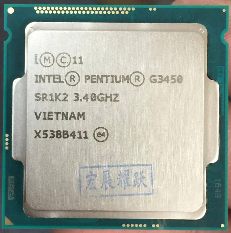 Процессор Intel G3450 cpu LGA1150 22 нанометра двухъядерный процессор работающий исправно настольный процессор