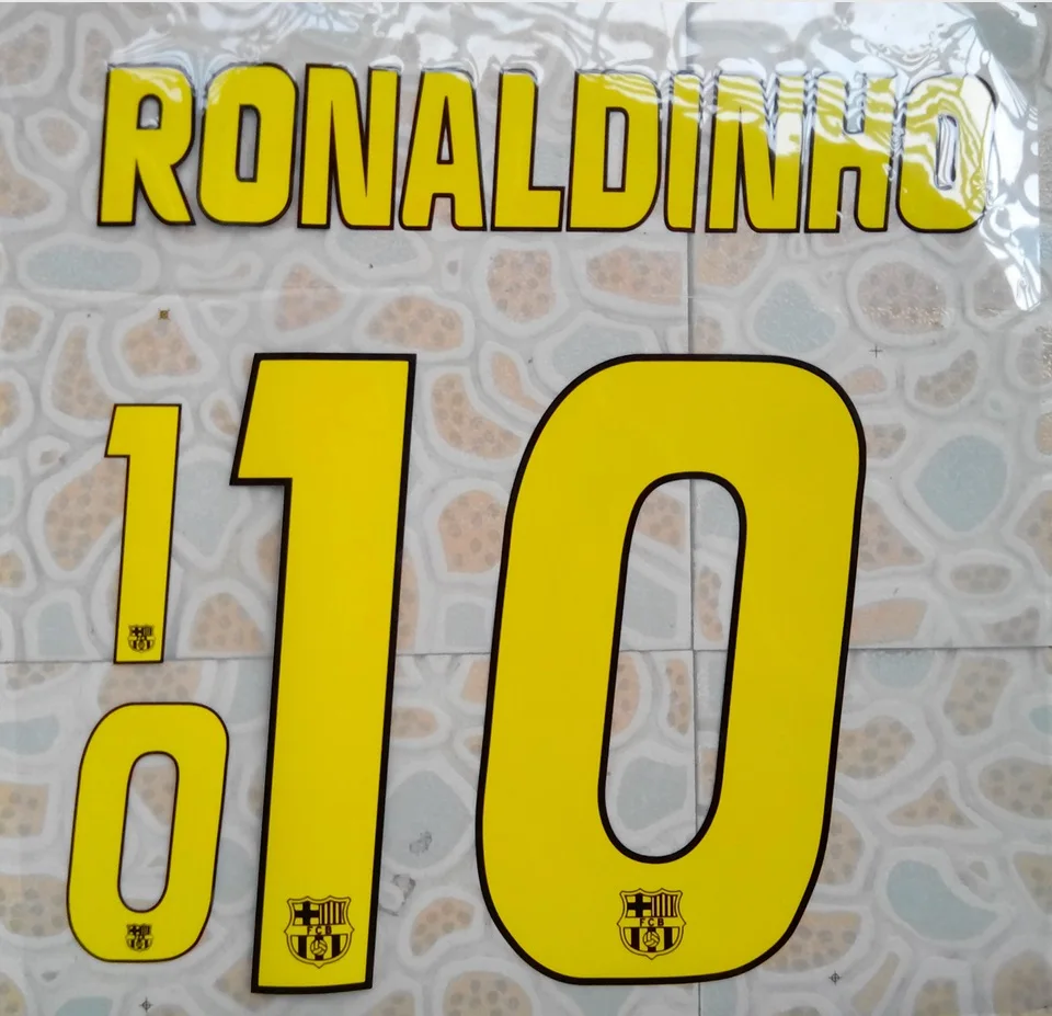 

retro home RONALDINHO #10 name numbering nameset soccer patch soccer badge