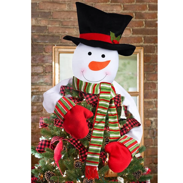 New hats for 2019 & our xmas window 2018 New Christmas Tree Big Hat Scarf Snowman Decorations Shopping Mall