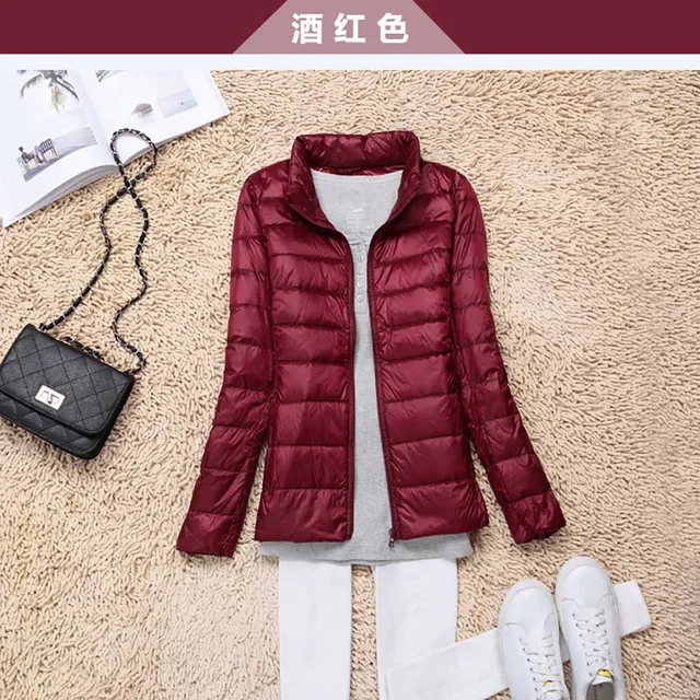 Plus rozmiar 5XL 6XL Marka 90% biała kaczka w dół ultra lekkie Kurtki Kobiety jesień zima dół kurtki płaszcz kobiet zip Pocket Parkas -