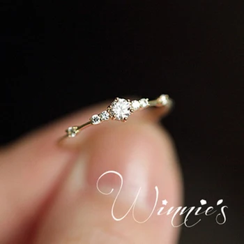 

CUTEECO New Fashion Simple Crystal Brand Rings For Women Gold/Silver Color Female Ring Party Wedding Jewelry Wholesale