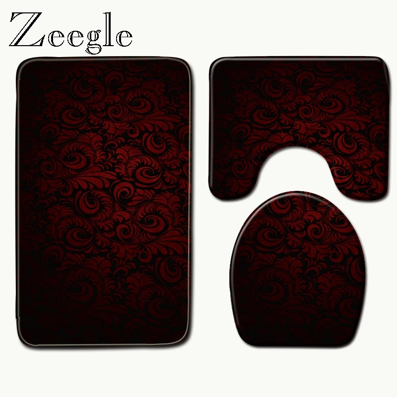 Zeegle 3 шт. коврик для ванной комнаты Набор Ванная комната геометрический узор