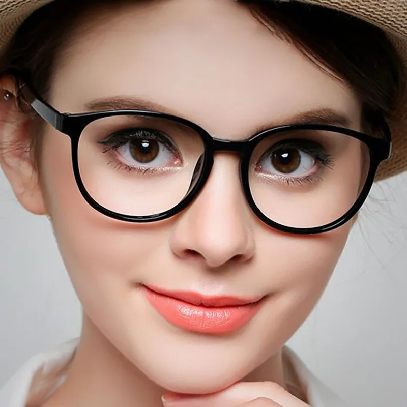 MINCL/Multicolor Eyeglasses Frames Men Women Fashion 2017 Plain Mirror