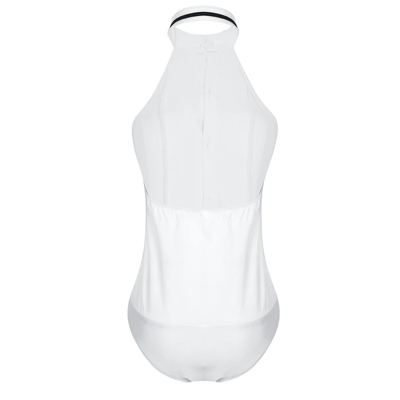 إمرأة واحدة قطعة الجسم قميص أكمام Haltered الجناح تلميح طوق عارية الذراعين سهرة قميص ارتداءها مع ربطة القوس فيونكة العمل ارتداء داخلية إمرأة واحدة قطعة الجسم قميص أكمام Haltered الجناح تلميح طوق عارية الذراعين سهرة قميص ارتداءها مع ربطة القوس فيونكة العمل ارتداء داخلية