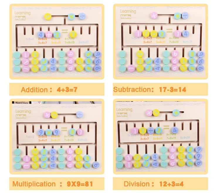 Детские деревянные математические игрушки материалы montessori учимся подсчитывать номера соответствующие цифровой матч раннее образование обучение