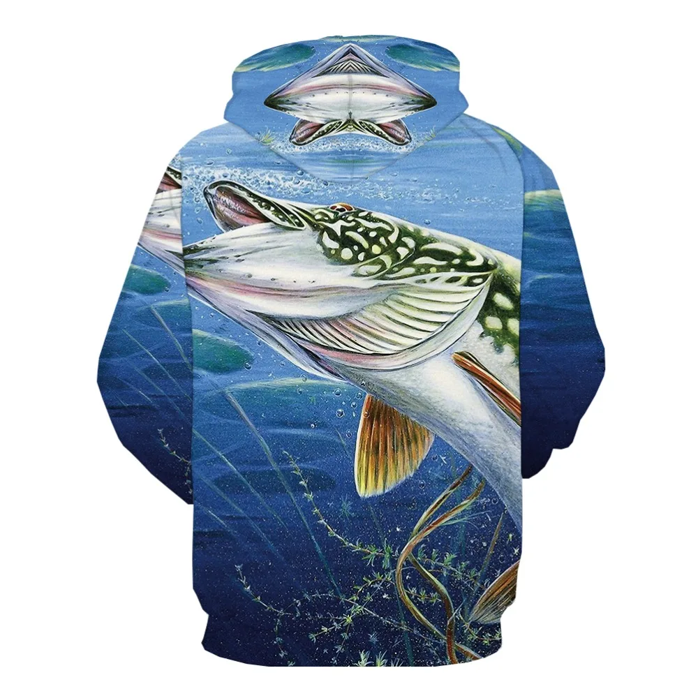 KYKU толстовка с аппликацией рыбы мужская толстовка с животным принтом тропический океан 3d толстовки с принтом Fishinger аниме хип-хоп Мужская одежда с рукавом и капюшоном