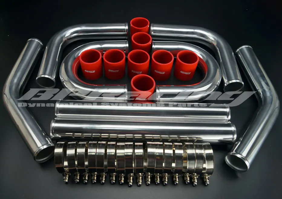 US $63.00 3 Inch Od 76 Mm 2mm Thickness Aluminum Turbo Intercooler Piping Kit Pipes Clamp Coupler Universal