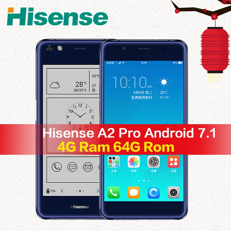 Hisense A2 Pro mobile phone 4G 64G NFC fingerprint telefon snapdragon 625 android smartphone 4G Lte with two screens