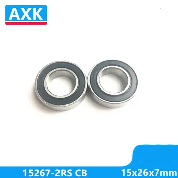 

Axk Free Shipping 2pcs/lot 15267-2rs Hybrid Ceramic Ball Bearing 15x26x7mm 15267 2rs Bike Wheels Bottom Bracket Repair Bearing
