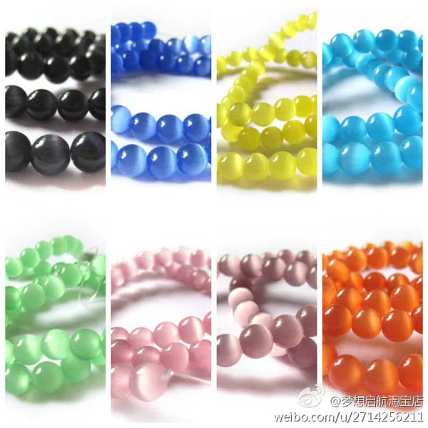 

6mm Cat eye beads Round Fashion beads multi-color for jewelry making