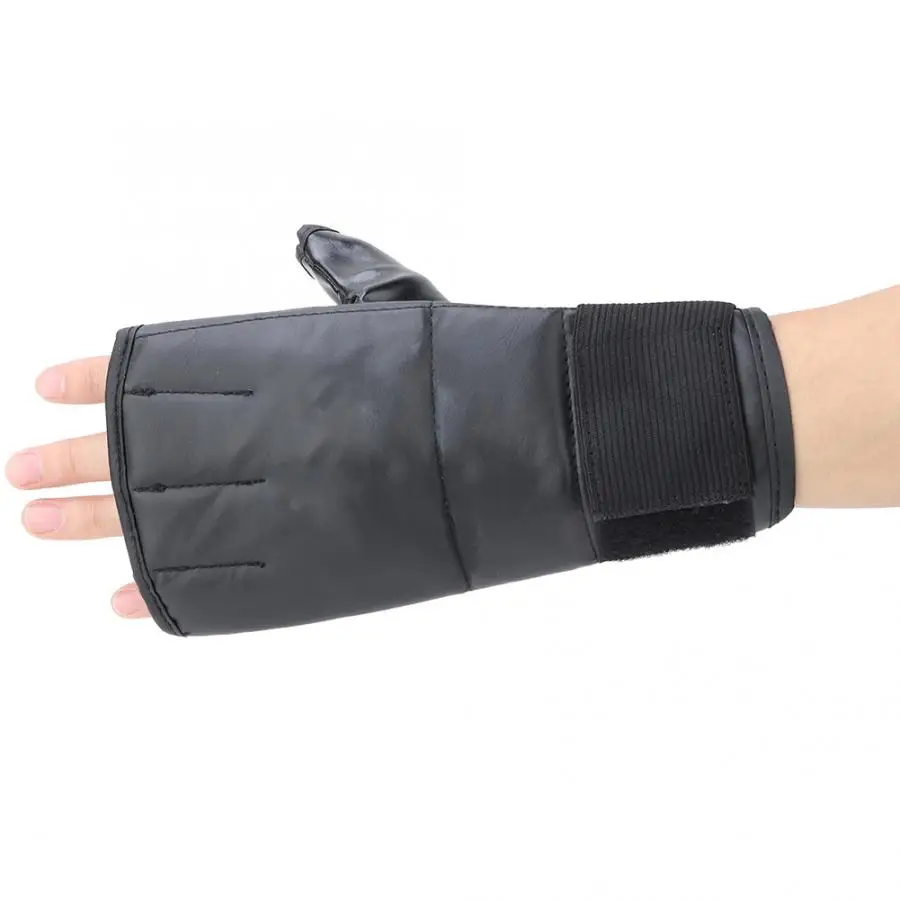 

Boxing Gloves Breathable Training Punching Boxing Half Finger Gloves Sanda Free Combat Fight PU Gloves