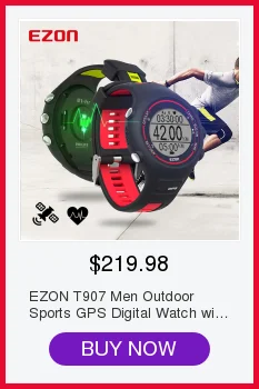 EZON T007 монитор сердечного ритма Фитнес бег цифровые часы 50 M Водонепроницаемый Будильник Секундомер спортивный наручные часы с нагрудным ремешком