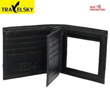 Мужской кошелек из искусственной кожи для путешествий, знаменитый маленький короткий кошелек, кошелек для удостоверения личности, кошелек, 3 сложения, RFID, блокировка денег, кошелек