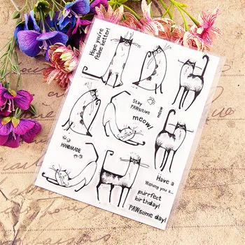 

Hot sale Meow star people Transparent Clear Stamps / Silicone Seals Roller Stamp for DIY scrapbooking photo album/Card Making