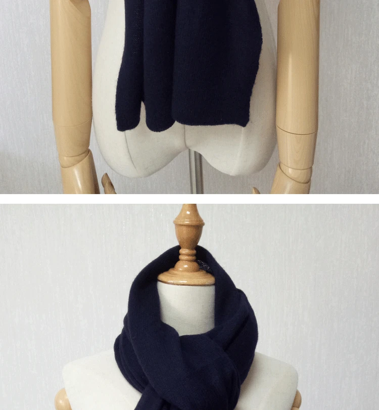 Чистый кашемир, для путешествий, вязанный зимний женский шарф, сплошной цвет, Европейская мода, кашемировые шали, роскошные шарфы 200*55 см