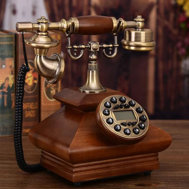 Buy Fashion Wood Vintage quadrate Phone Antique