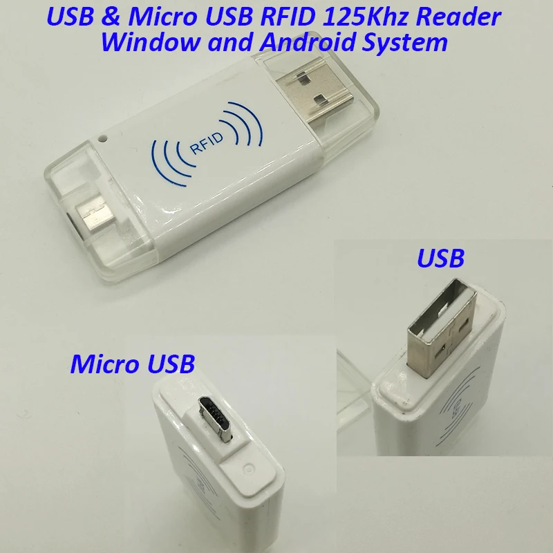 Мини портативный RFID 125 кГц близость смарт EM карта Micro USB ID кард-ридер Win8/Android/OTG смарт-телефон Android Rfid кард-ридер