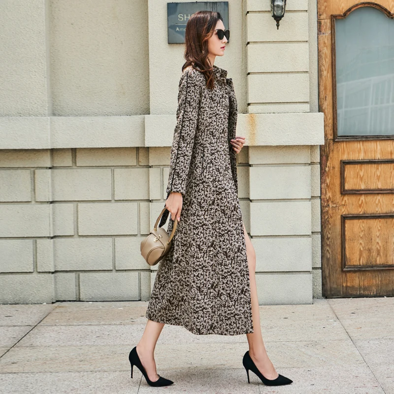 Manteau femme 2019 Новое Женское осенне зимнее пальто женское винтажное шерстяное с