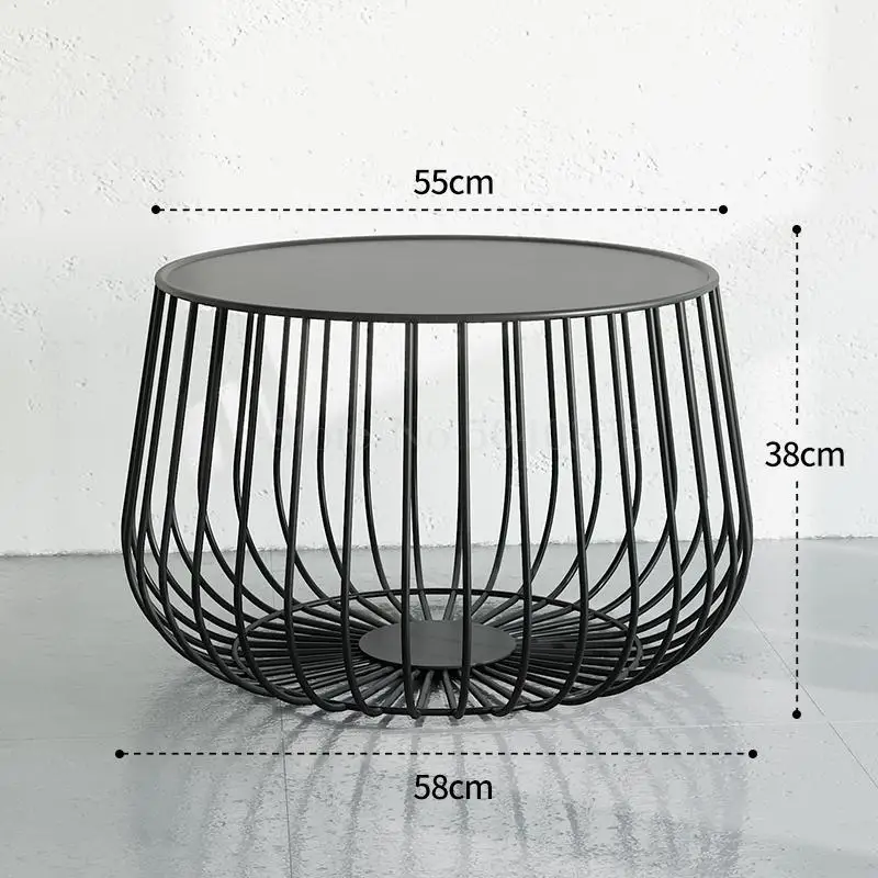 Простой чайный столик в скандинавском стиле, для гостиной, креативный круглый, для квартиры, из кованого железа, для домашнего хранения, для людей, котов, журнальный столик - Цвет: VIP 4