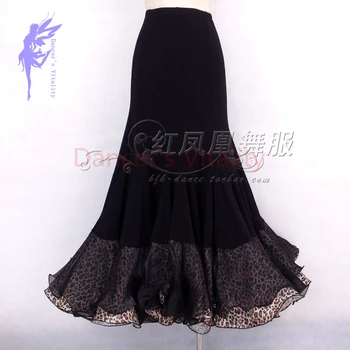

New style Ballroom dance costumes sexy spandex leopard ballroom dance skirt for women ballroom dance skirts S-4XL
