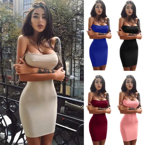 

Women Sexy Sleeveless Mini Pencil Dress Ladies Fashion Sexy Sleeveless Skinny Mini Dress Women Clothing