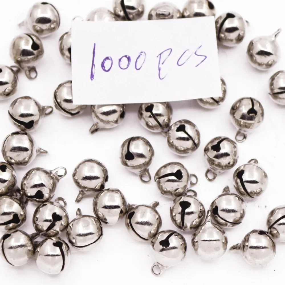 

1000 PCS Cute Metal Jingle Bells For Crafts Chrismas Tree Wreaths 10mmX13mm