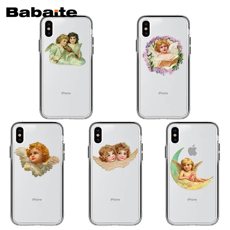 

Babaite Angel Cupid Soft Silicone TPU Phone Cover for iPhone X Xs Xr XsMax 6 6s Plus 7 7plus 8 8plus 5 5s 5c SE