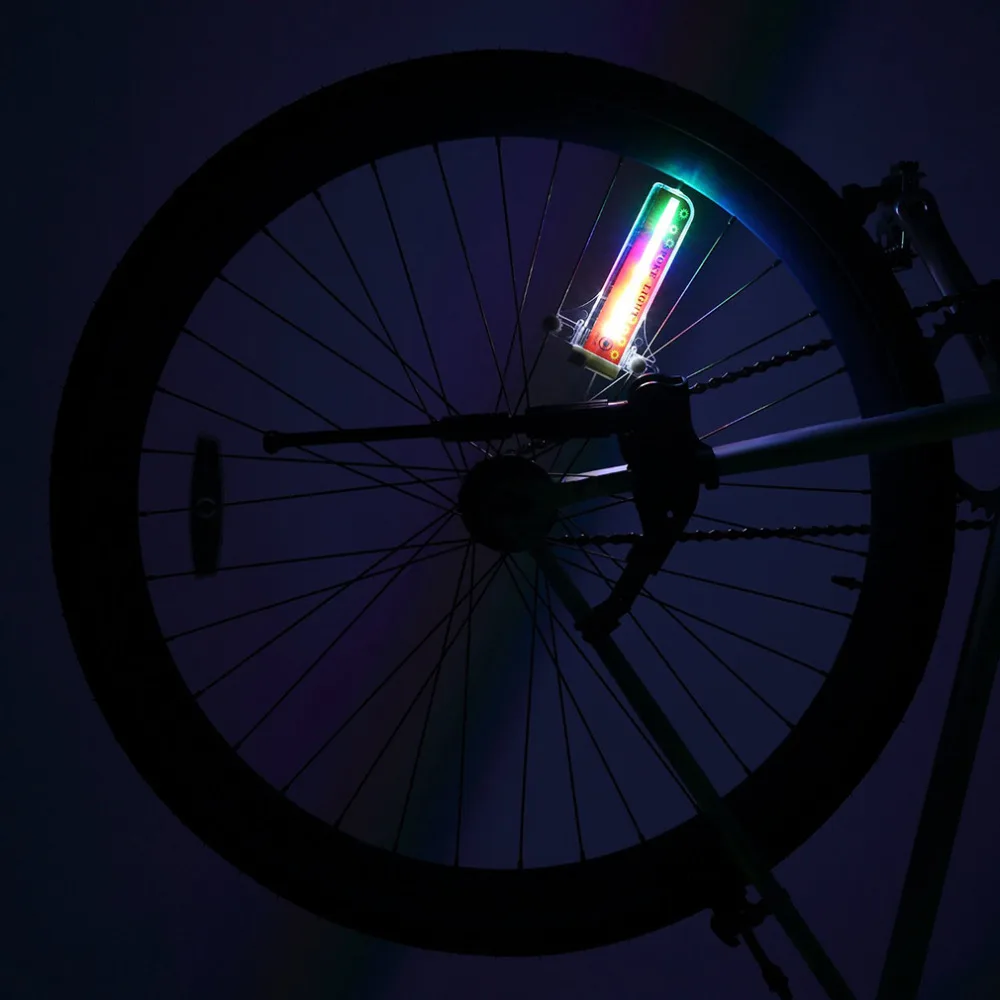 Cool 2 Side 32 LED 32 Pattern Waterproof Wheel Signal Lights Colorful Rainbow Bikes Bicycles Fixed Spoke Warn Safety Light (11)
