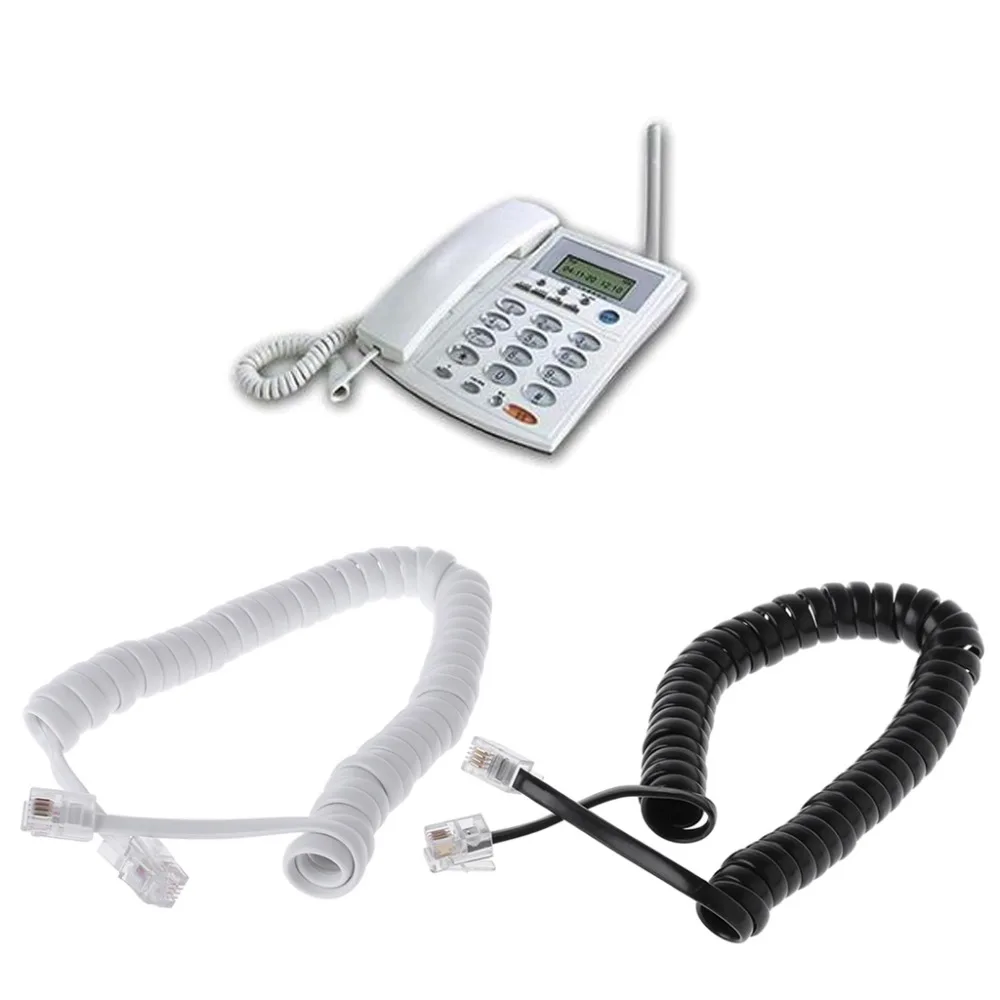 

Landline Telephone Coiled Cable Spring Copper Wire Long Type Handset Line