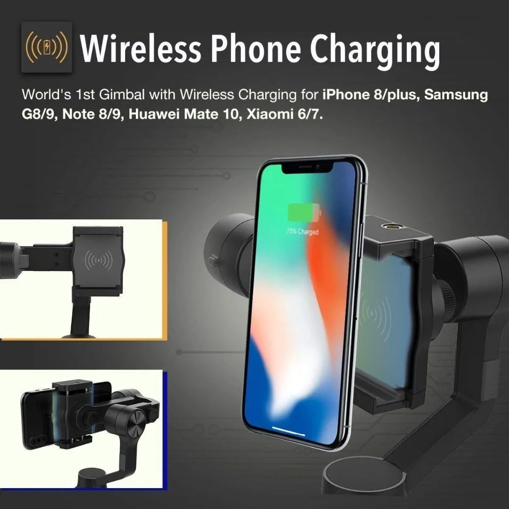 MOZA MINI MI 3-Axis Gimbal Stabilizer for Smartphone iPhone X 8 7 6 Plus Samsung S9/S9+ S8 Wireless
