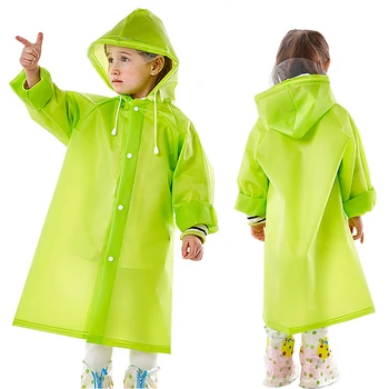

Long Children Waterproof Rain Kids Raincoat EVA Impermeable Toddlers Hooded Rain Poncho Capa De Chuva Infantil Rainwear 60YY383