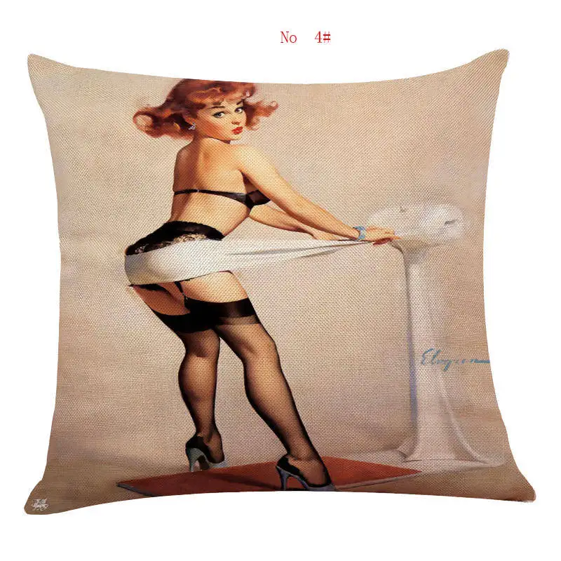 45cm*45cm Antique beauty pattern linen/cotton throw pillow covers couch cushion cover home decorative pillows