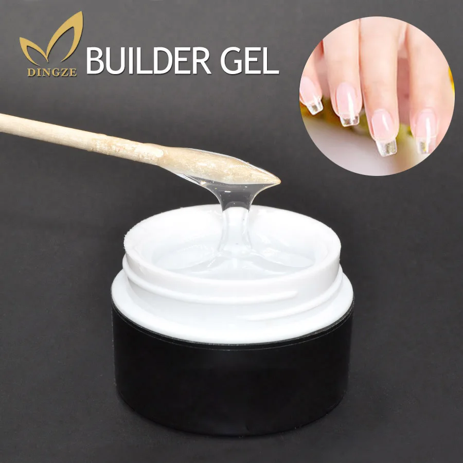  Clear UV Builder Gel Crystal Nails Transparent French Manicure Polish UV Gel Nail Extension Gel Set