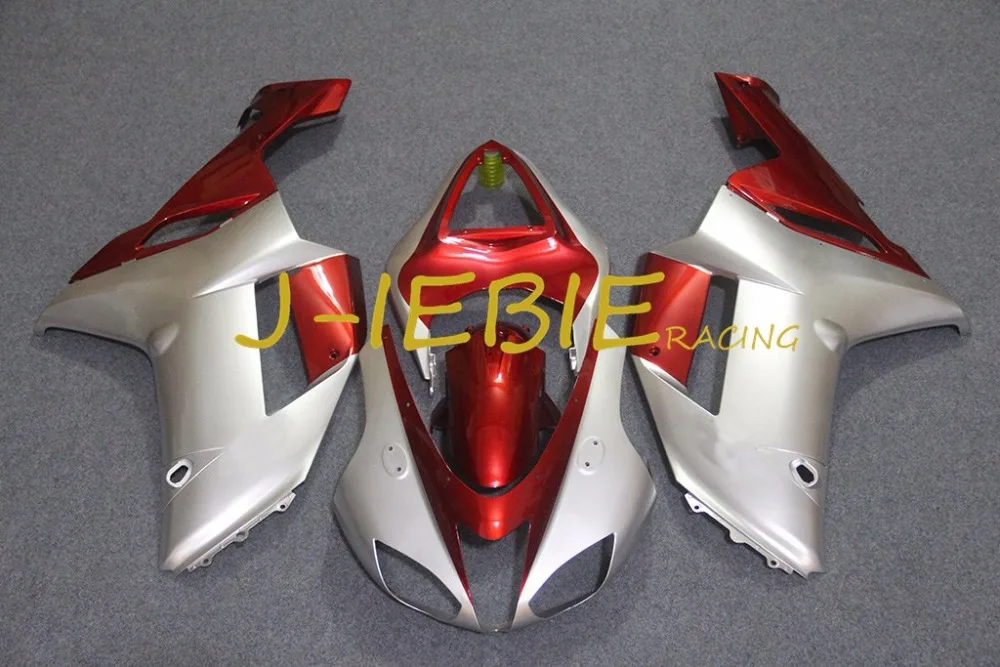 

Silver Red Injection Fairing Body Work Frame Kit for Kawasaki NINJA ZX6R ZX6 ZX 6 R 2007 2008