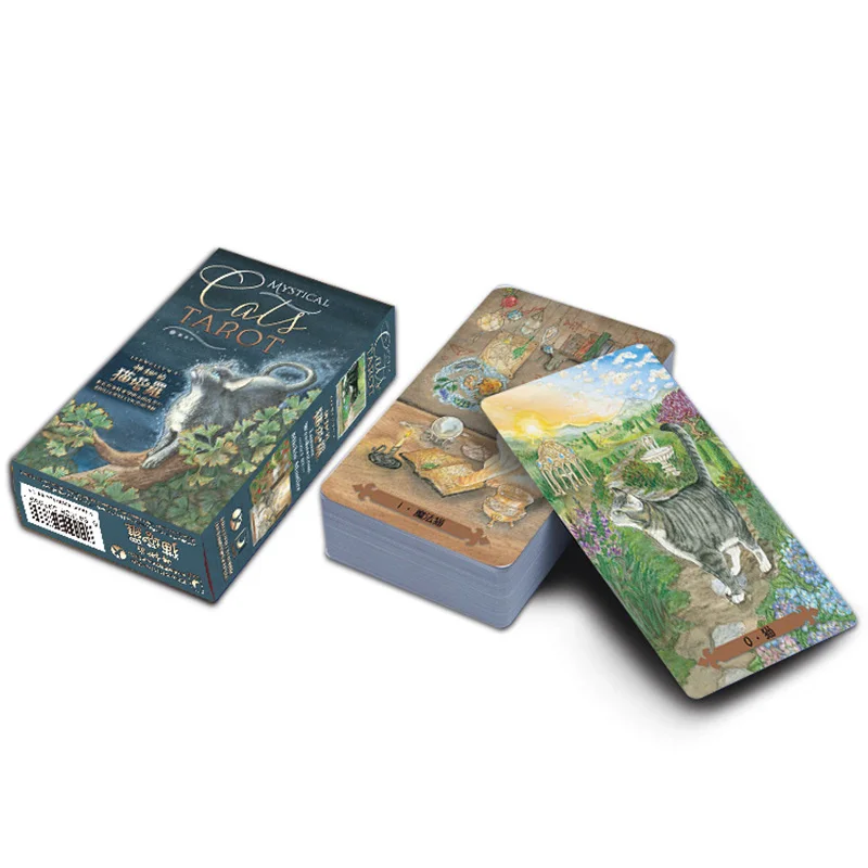Карточки для гадания Cat Tarot карточки 12*7 см китайская версия
