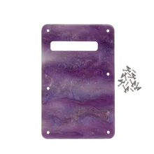 FLEOR 1Ply gitara Tremolo pokrywa tylna płyta fioletowy Abalone Shell kolor ze śrubami do gitara w stylu Strat, akcesoria
