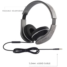 Folding Wired Style 3.5mm Audio Earphones Stereo Headset Cable for Android Smartphone,Iphone, PC, Mp3/mp4, Tablet Macbook