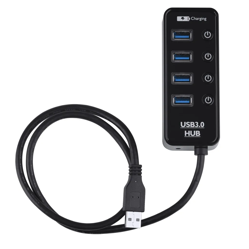 OMESHIN USB3.02.4A 4 порта Высокоскоростной концентратор 5 Гбит/с кнопкой переключения безопасности и энергосбережения