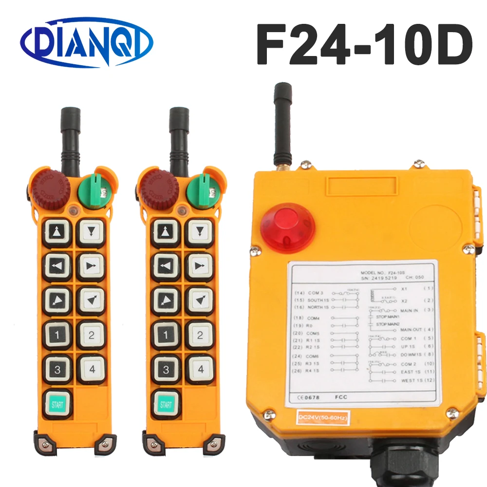 1PCS 5 Motion 1 Speed 2 transmitters Hoist Crane Remote Control System Emergency