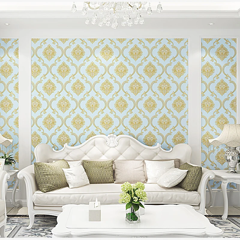 Luxury Damascus Wallpaper Self Adhesive Living Room tv Backdrop Damask Wallpapers Roll Home