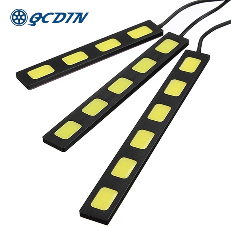 

QCDIN COB Car Driving Daytime Signal Light 12V 3/4/5/6 LED Fog Light Running Ultra Bright COB Light Driving Lamp Daytime Lamp