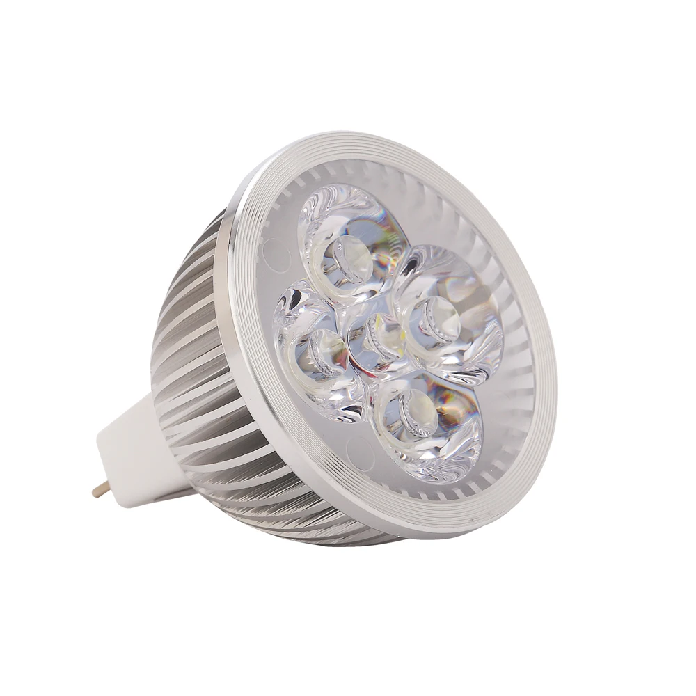 4 шт. точечный светодиодный свет 4 Вт MR16 DC 12 V Светодиодный лампа теплый белый прожектор