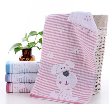 

DHL 200pcs Cute Cotton Kids Towel Baby Super Soft Kittens High End Towel Strong Water Absorbing Towel 25*50cm