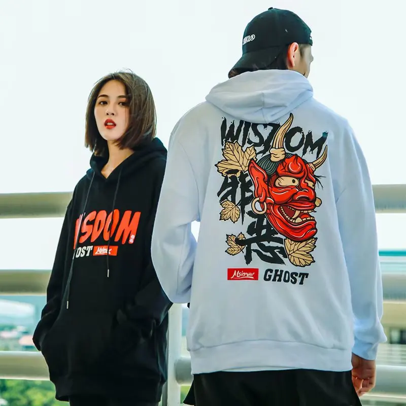 

Chinese Letter Printed Fleece Pullover Hoodies Men Casual Hooded Streetwear Sweatshirts Hip Hop Harajuku Male Tops New