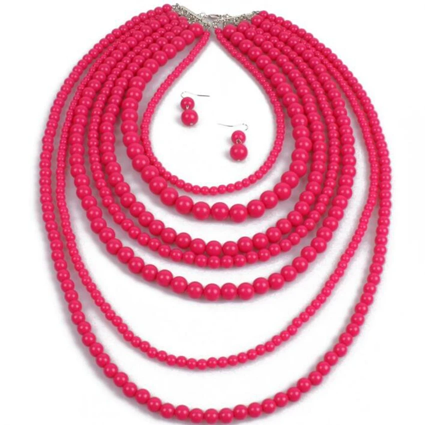 statement necklace earrings set (8)